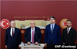 Chp basın toplantısı (Tuncay Özkan, Onursal Adıgüzel, Engin Özkoç, Burak Erbay)