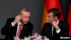 Cumhurbaşkanı Recep Tayyip Erdoğan ve Fransa Cumhurbaşkanı Emmanuel Macron