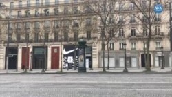 Paris'in Ünlü Champs Elysees Caddesi Boşaldı