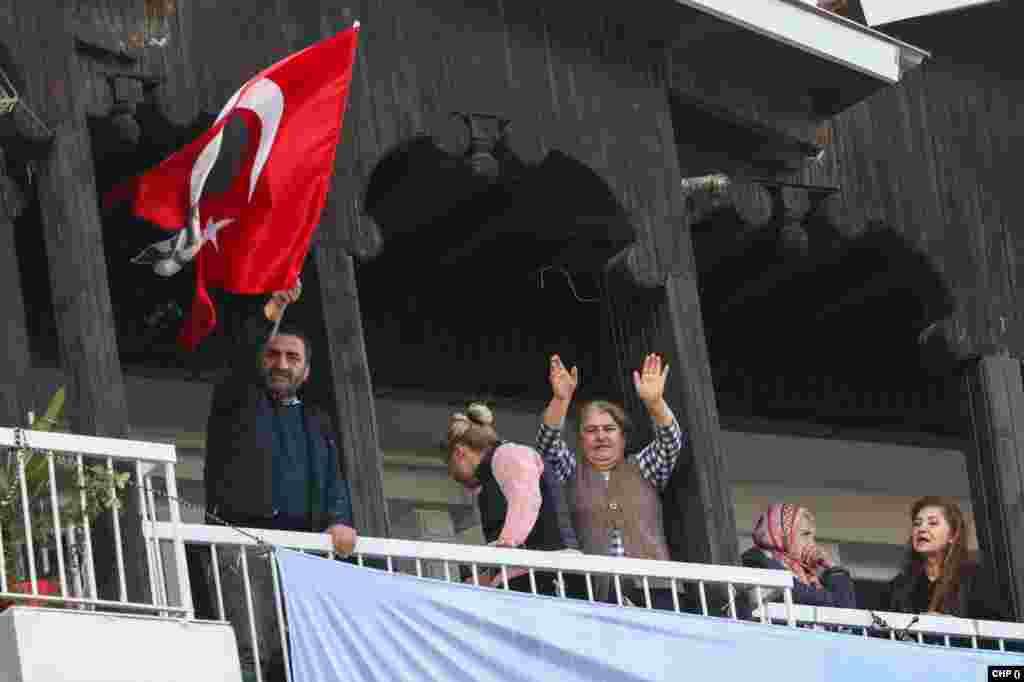 Turkey&#39;s main opposition party CHP leader Kilicdaroglu is holding a rally in Mersin, Turkey